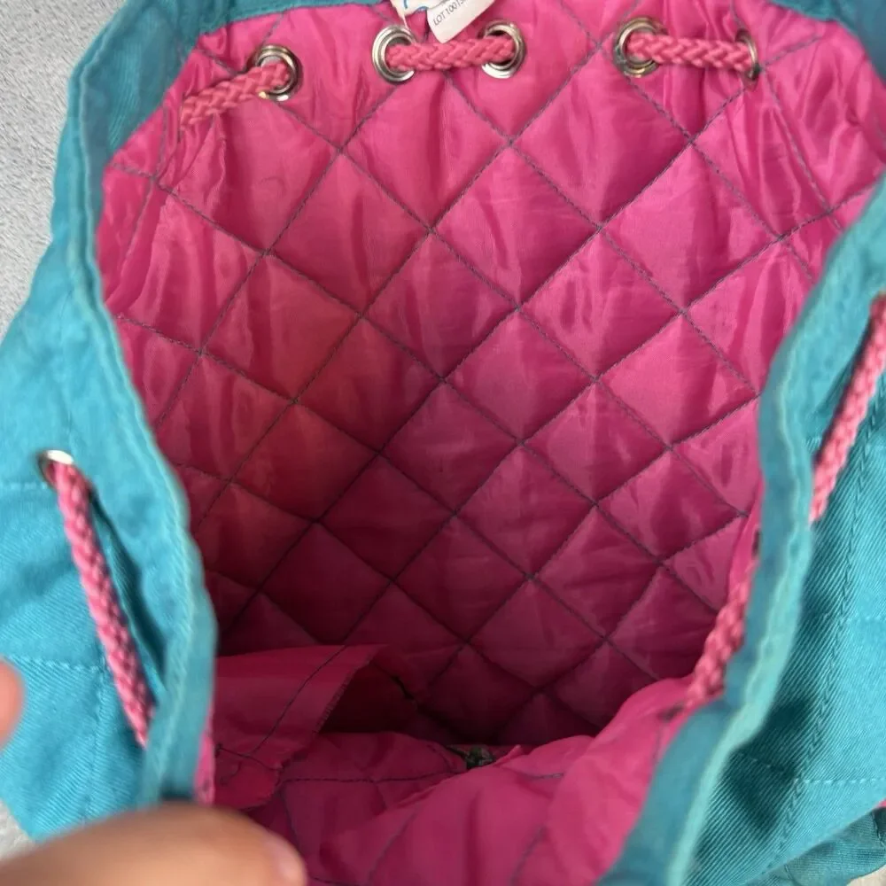 Stephen Joseph Owl Kids Backpack Quilted Teal Pink School Book Bag